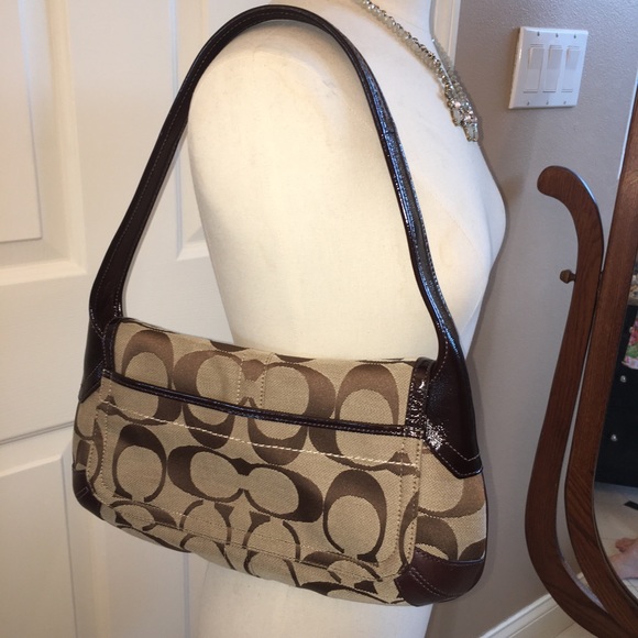 Vintage brown, tan Coach shoulder bag, NWT - Picture 3 of 6